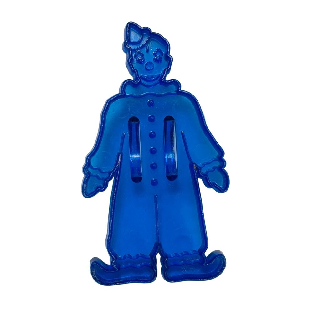 Blue Circus Clown Cookie Imprint Cutter Vintage 50s Domar 4 inch - Picture 3 of 5